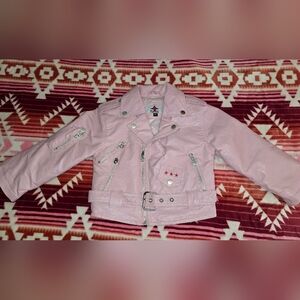 Adorable pink moto-style jacket for little girls by BikerStar Motorcycle Apparel